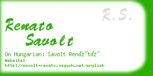 renato savolt business card
